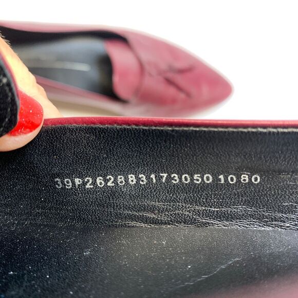 Ecco Women Leather Tassel Pointy Toe Ballerina Flat Loafer Size 39 - Picture 11 of 11